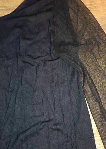 Uzun Kollu Siyah Gotik Hamile Gömlek - Görsel 2