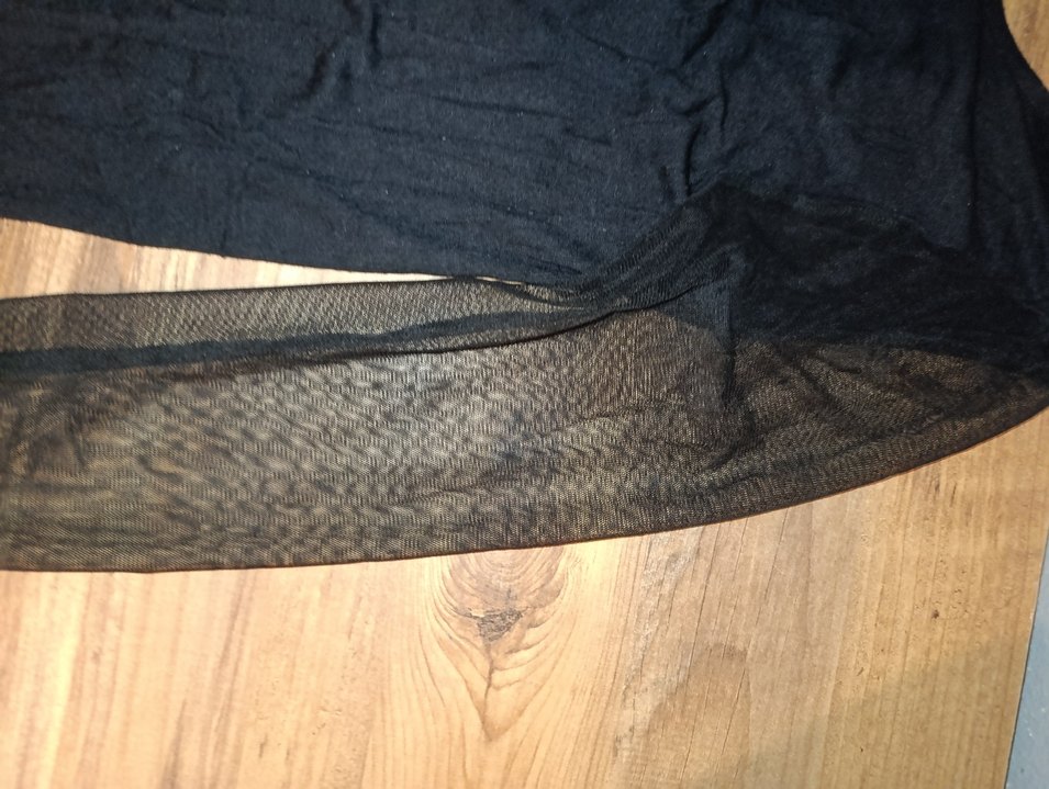 Uzun Kollu Siyah Gotik Hamile Gömlek - Görsel 5