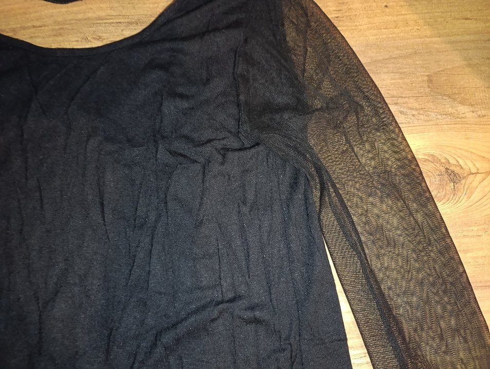 Uzun Kollu Siyah Gotik Hamile Gömlek - Görsel 2