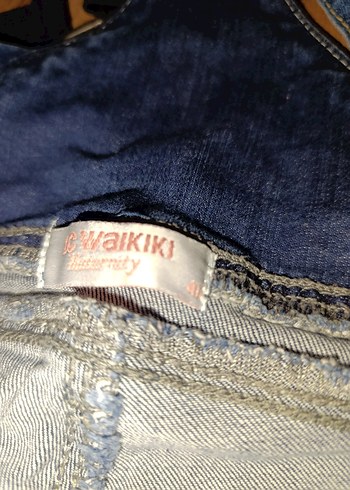 Kızlar için Mavi hamile Kot Tulum - Görsel 3