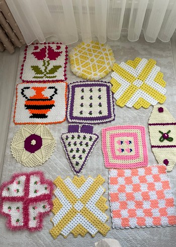 Renkli Örgü Banyo Süngeri Seti - Görsel 2