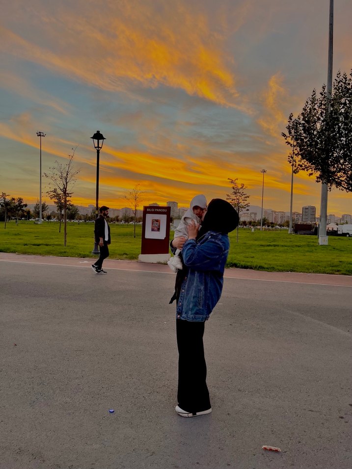 Kadın Mavi Oversize Tie-Dye Denim Ceket - Görsel 3