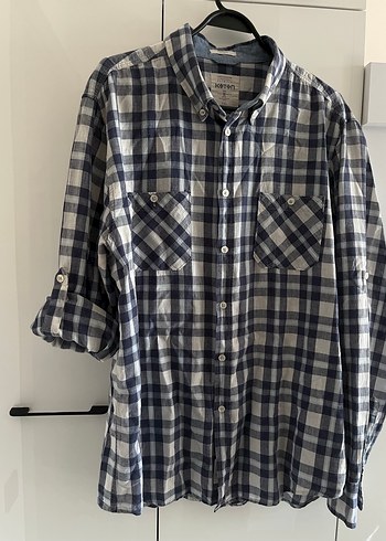 Ekose Gri Erkek Gömlek - Görsel 2