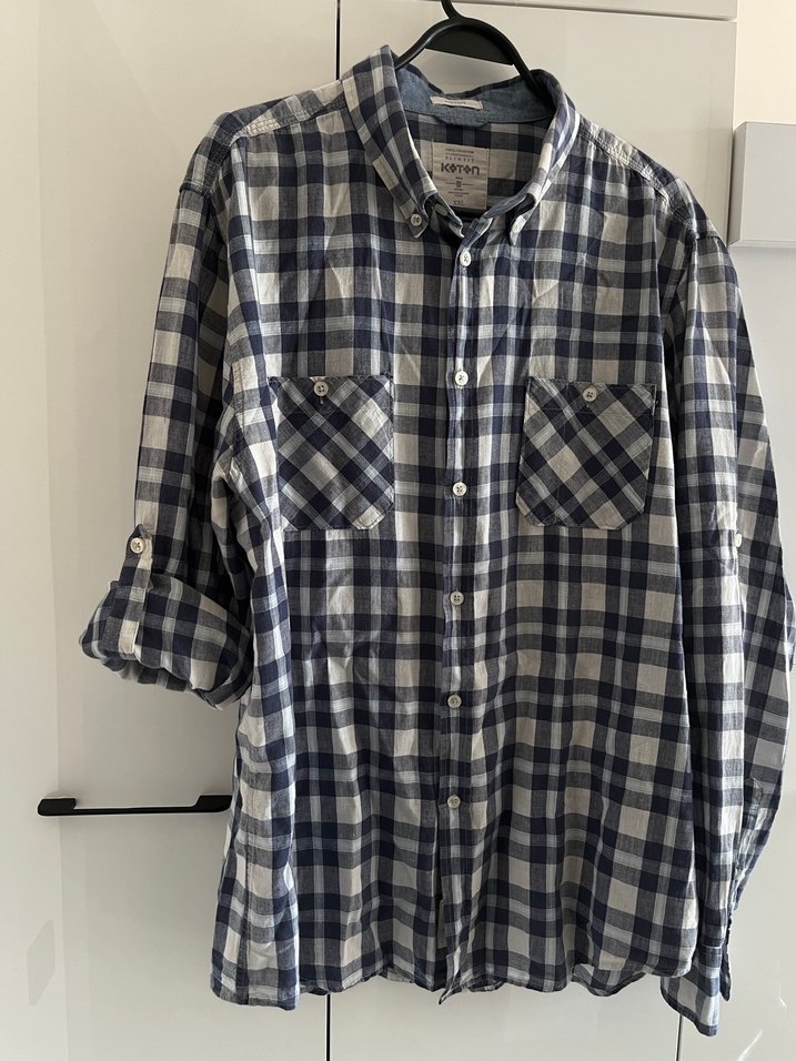 Ekose Gri Erkek Gömlek - Görsel 2