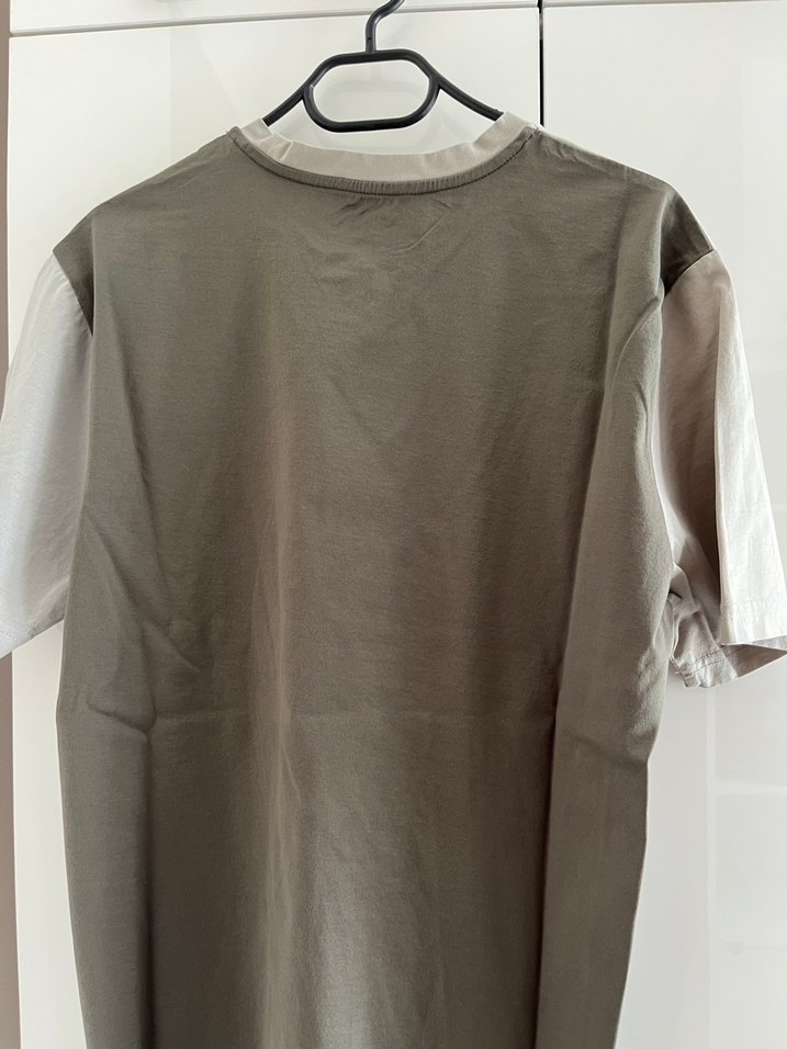 Gri Erkek Kısa Kollu Oversize Tişört - Görsel 3