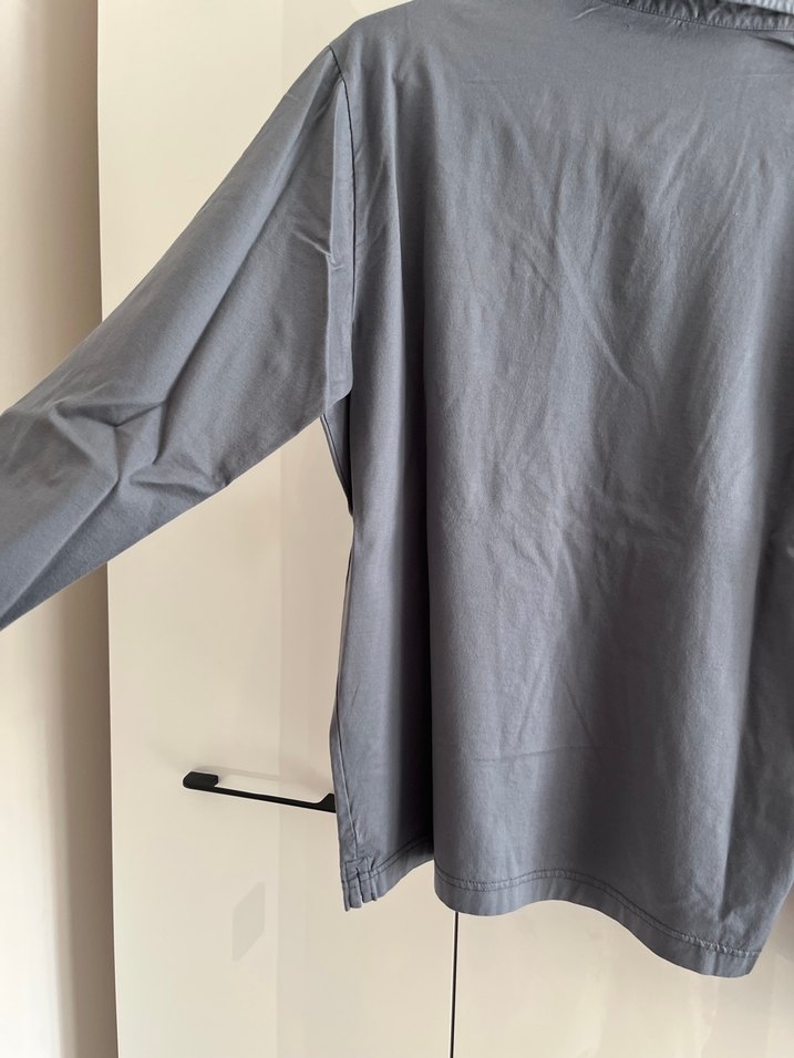 Gri Erkek Uzun Kollu Polo Tişört - Görsel 4