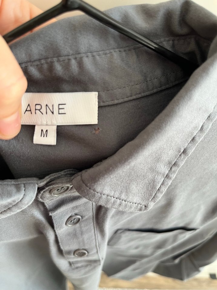 Gri Erkek Uzun Kollu Polo Tişört - Görsel 3