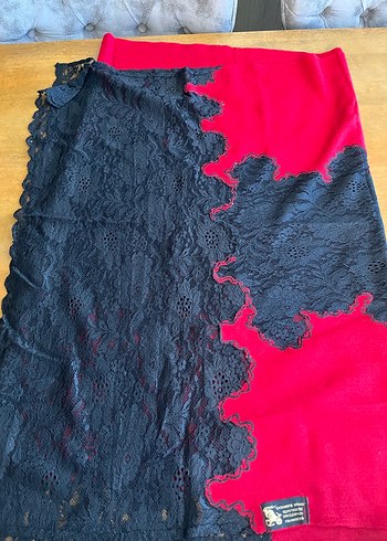 Dantelli kaşmir şal - Görsel 4