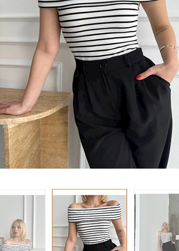 l Beden V Yaka Çizgili Kolsuz Crop Top