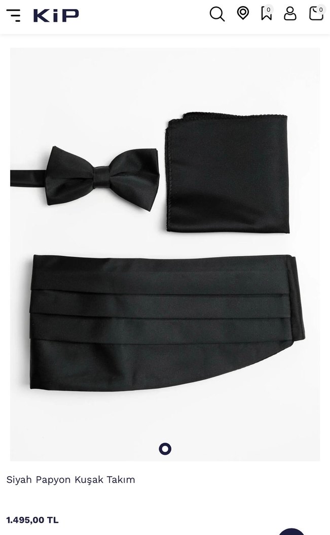 Kip Siyah Papyon Kuşak Takımı - Görsel 4