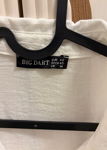 42 Beden Beyaz oversize kadın gömlek