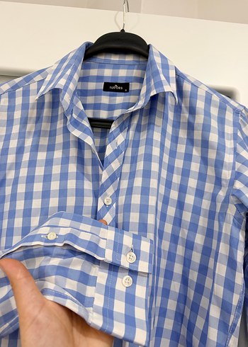 Mavi Kareli Erkek Gömlek - Görsel 2