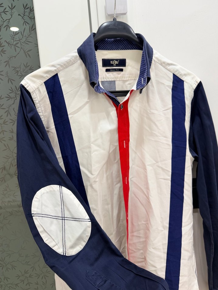 Erkek Uzun Kollu Düğmeli Beyaz Gömlek - Görsel 2