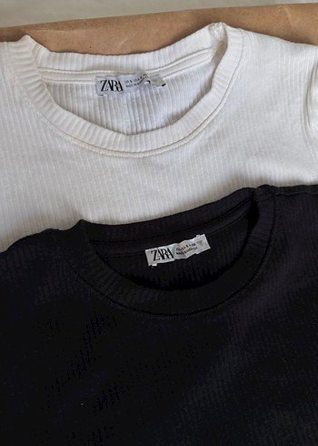 Zara 2 tane crop t-shirt - Görsel 2