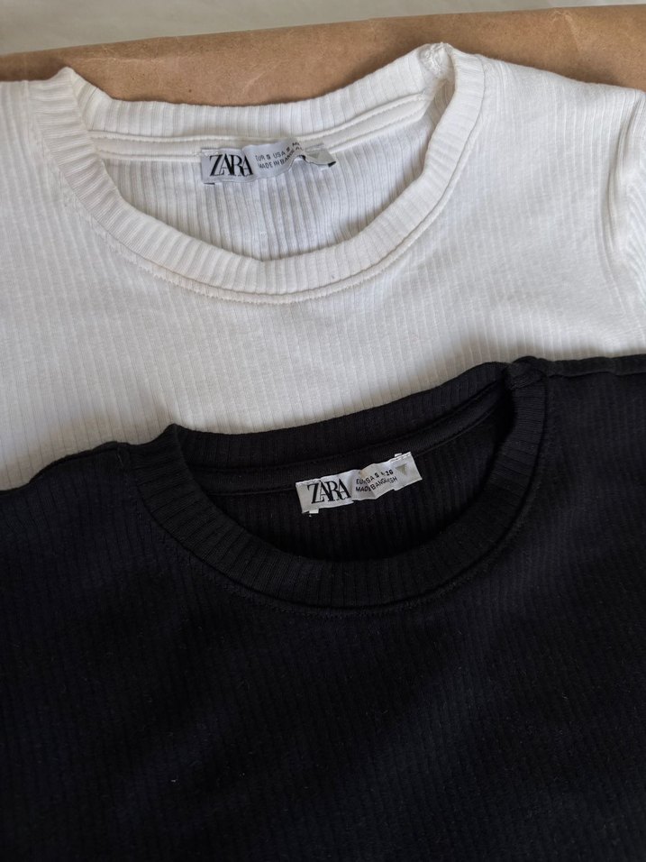 Zara 2 tane crop t-shirt - Görsel 2