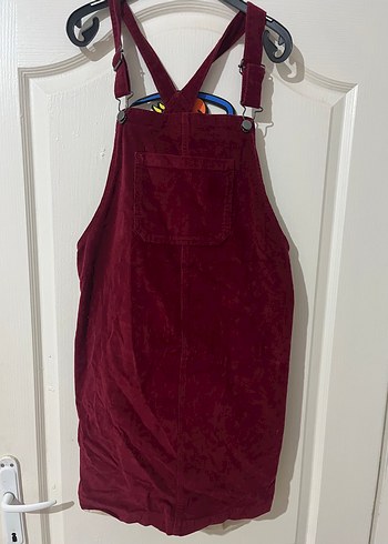 Diğer Bordo Kadife Mini Elbise