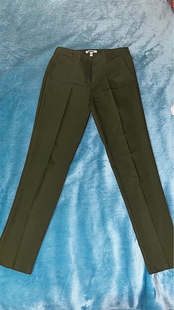 Yeşil kalem kumaş pantolon