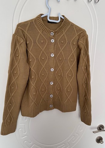 Bej Kadın Triko Hırka - Görsel 3