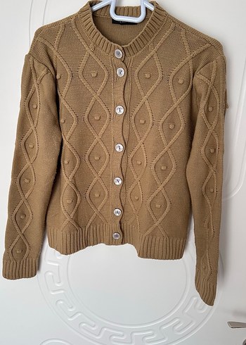 Bej Kadın Triko Hırka - Görsel 4