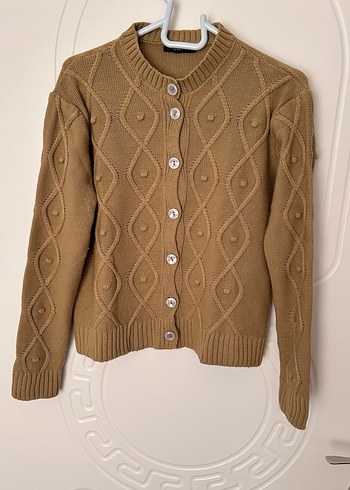 Bej Kadın Triko Hırka - Görsel 2