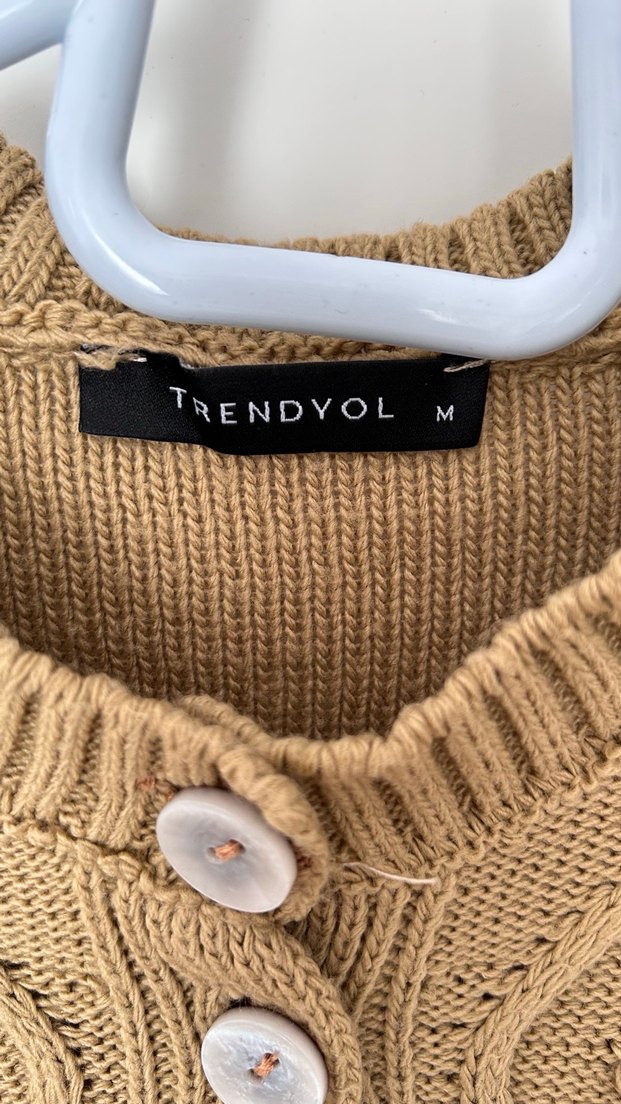 Bej Kadın Triko Hırka - Görsel 5