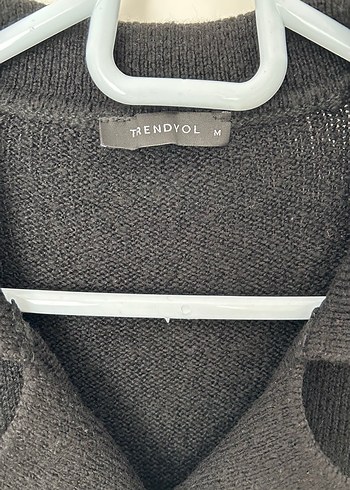 Siyah Yeşil Baklava Desenli Triko Hırka - Görsel 4