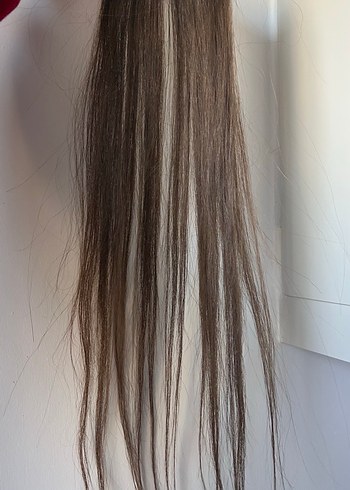 1 adet %100 gerçek saç çıtçıtlı takma saç - Görsel 7