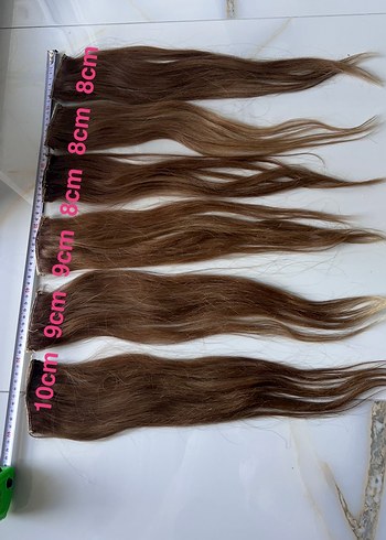 6lı %100 gerçek saç çıtçıtlı saç - Görsel 7