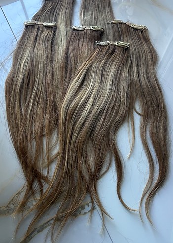 6lı %100 gerçek saç çıtçıtlı saç - Görsel 3