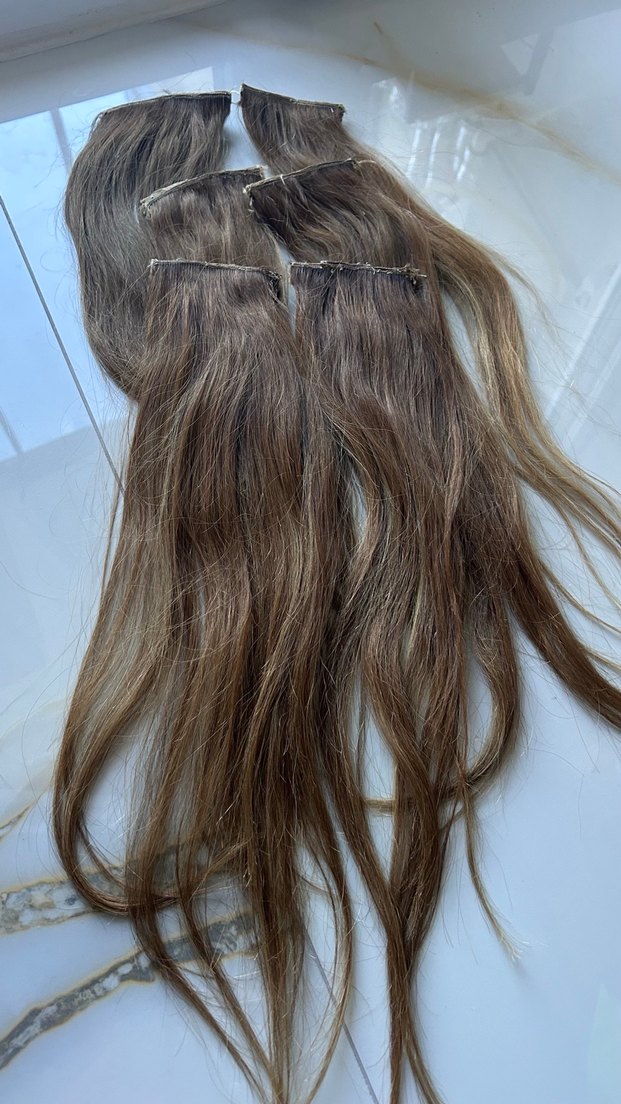 6lı %100 gerçek saç çıtçıtlı saç - Görsel 2