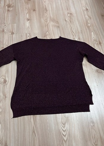 Mürdüm V Yaka yarım Kollu Kadın Kazak - Görsel 5