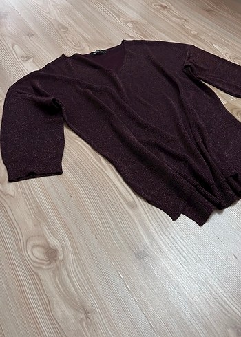 Mürdüm V Yaka yarım Kollu Kadın Kazak - Görsel 3