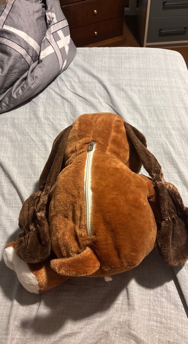 Kahverengi ve Gri Peluş Oyuncak Köpek - Görsel 2