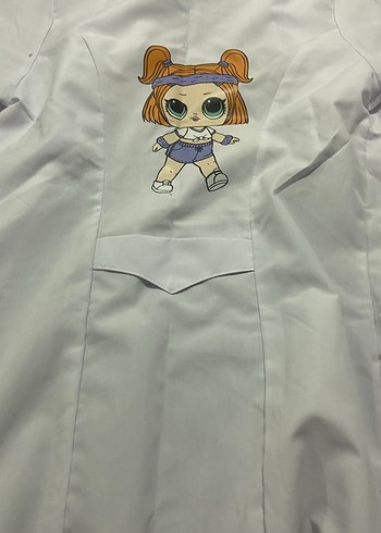 Kızlar için Pamuklu Baskılı Uzun Kollu Gömlek - Görsel 3