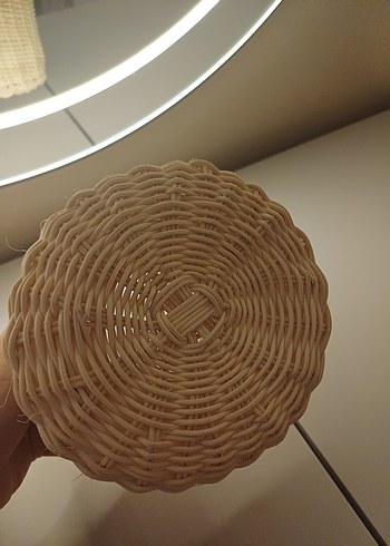 Bej Hasır Depolama Sepeti - Görsel 3