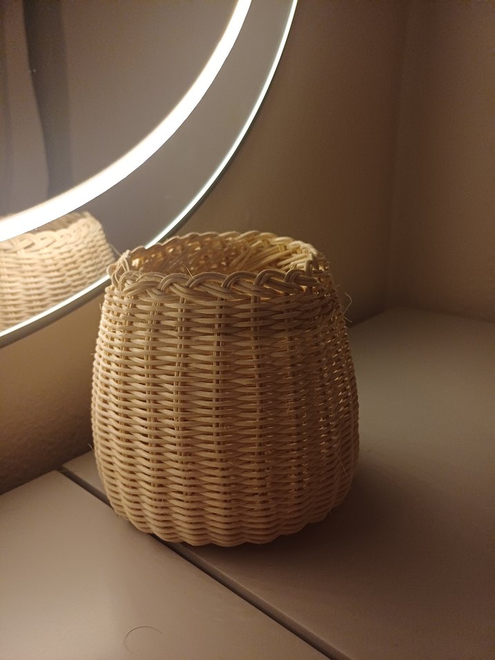 Bej Hasır Depolama Sepeti - Görsel 2