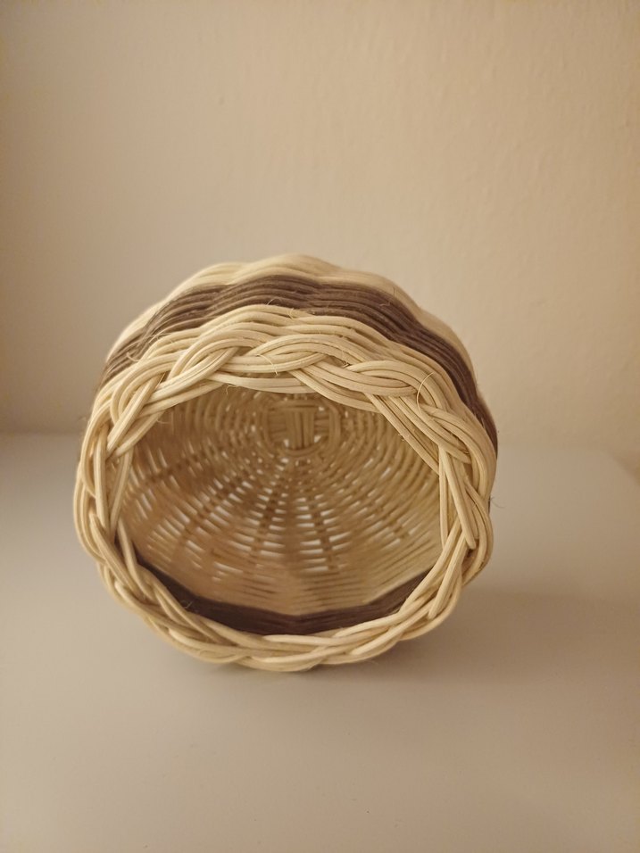 Bej Renkli Örgü Sepet - Görsel 3