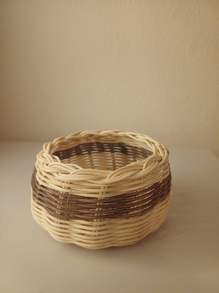 Bej Renkli Örgü Sepet - Görsel 2