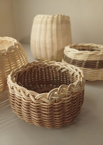 Bej Hasır Sepet ve Saklama Kutuları - Görsel 3