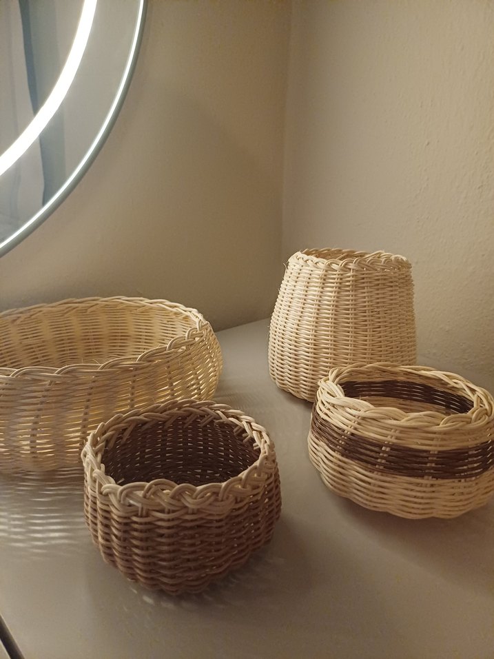 Bej Hasır Sepet ve Saklama Kutuları - Görsel 2