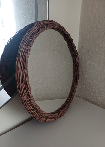 Bej Çerçeveli Yuvarlak Ayna - Görsel 6