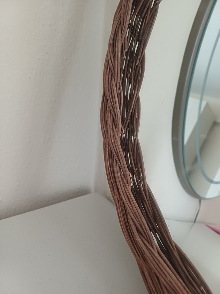 Bej Çerçeveli Yuvarlak Ayna - Görsel 3