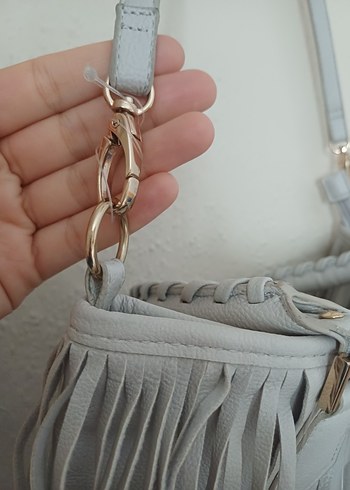 Bej Süet Püsküllü Bohem Kadın Çanta - Görsel 4