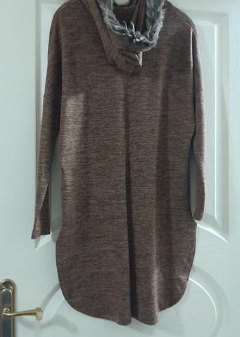 Kadın Taba Uzun Kollu Triko Elbise - Görsel 4