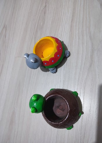 İkili Renkli Kaplumbağa Saksı Seti - Görsel 3