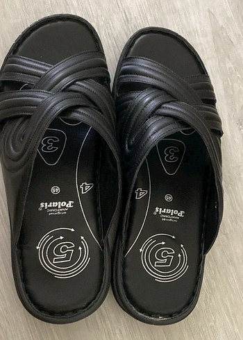 Polaris Erkek Siyah Bantlı Terlik - Görsel 3