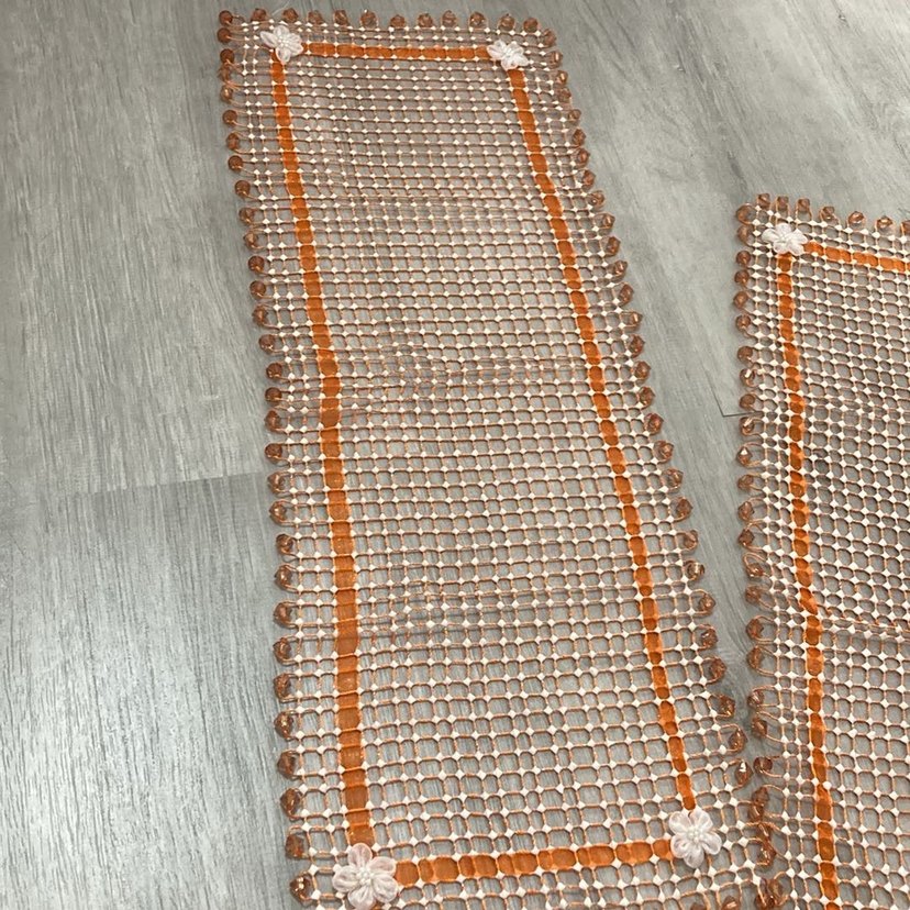 İnci Detaylı Beyaz Çiçekli Kasnak İşi - Görsel 3