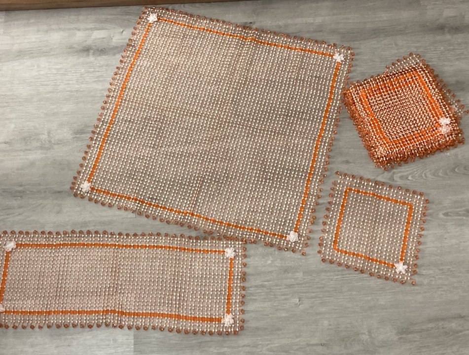 İnci Detaylı Beyaz Çiçekli Kasnak İşi - Görsel 4