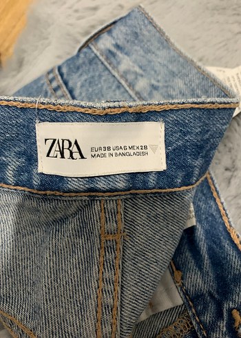 Gri Bağlama Desenli Kadın Kot Pantolon - Görsel 4