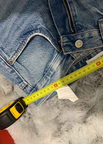 Gri Bağlama Desenli Kadın Kot Pantolon - Görsel 5